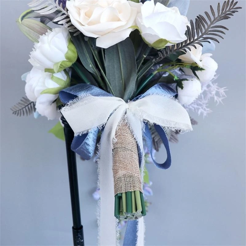 

Vintage Wedding Bouquet Simulation FloweStylish Floral for Bride Tossing Bouquet 15UB
