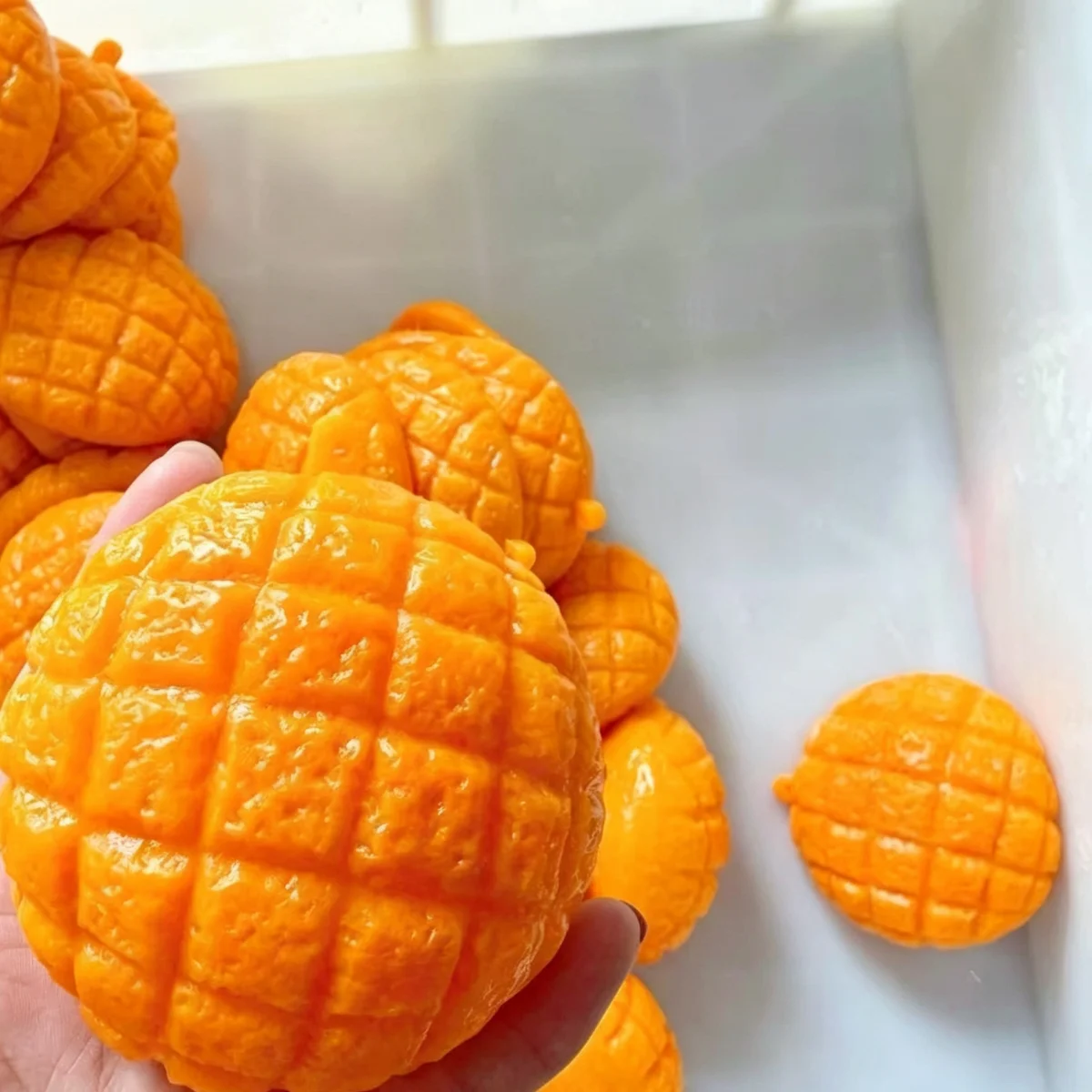 Pineapple Bun Squishy Squeeze Fidget Toys Soft Bread Building Block Filling Stress Ball Toys Sensory Anti Stress Toys