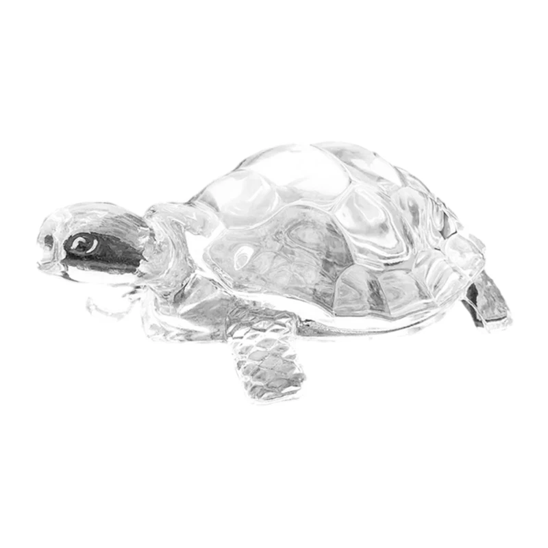 Chinese Fengshui Tortoise Crystal Glass Turtles Statue Fengshui Ornament Lucky Gift Fortune Adornment of Good Health