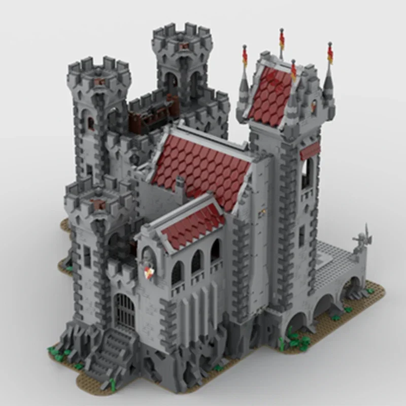 Moc Building Blocks Street View Model Red Lion Castle 2 Klocki techniczne DIY Montaż Zabawki konstrukcyjne dla dzieci Prezenty świąteczne