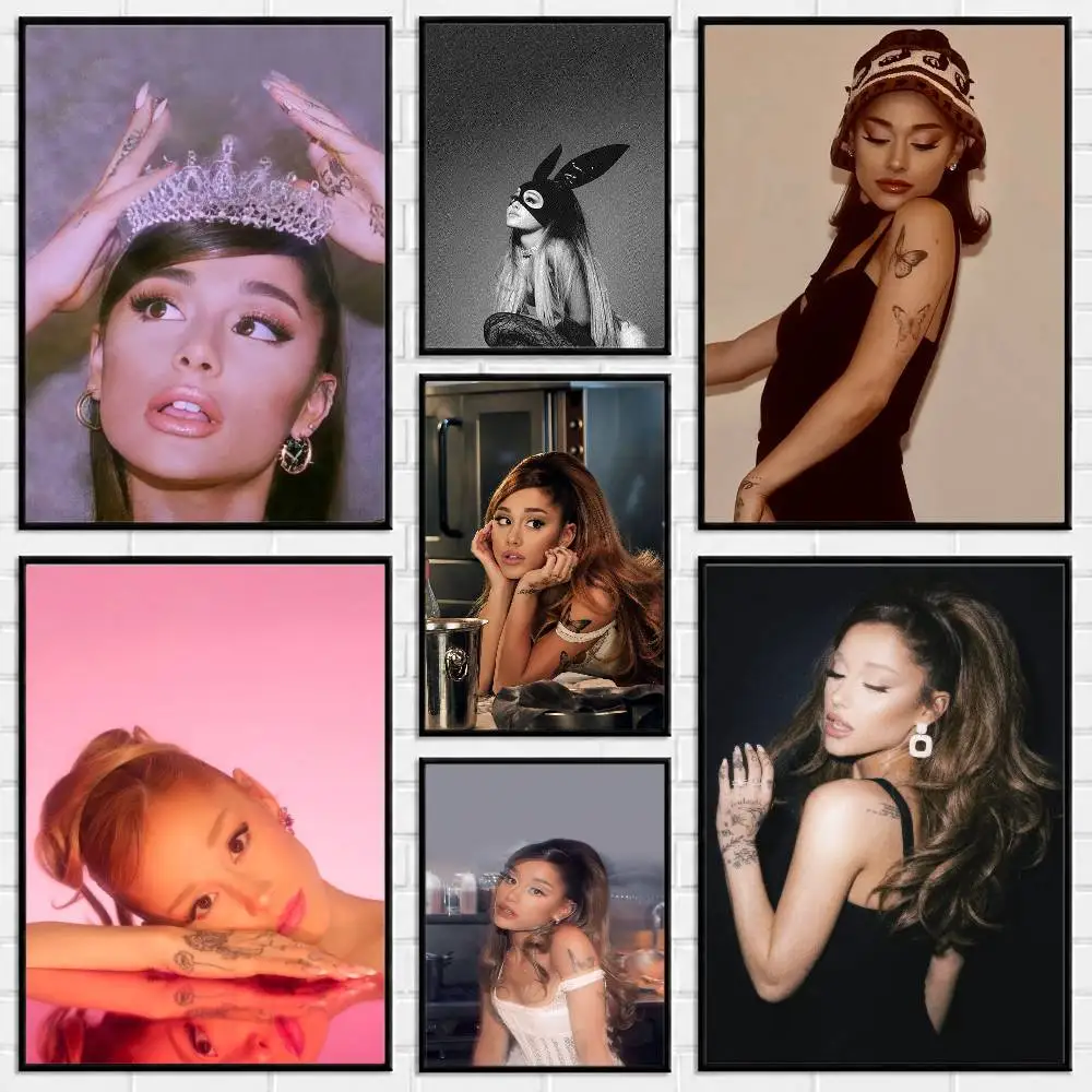 Hot Singer Ariana Grande Poster Versatile HD Waterproof Wall Art Self-Adhesive Decor for Any Space Ideal Gift