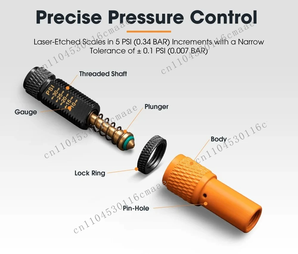 4 PCS 10~ 30 Psi Adjustable Automatic Stop Tire Bleed Valve Kit 4WD Wheeled Bleed Spike Valve Tire Air Drop Tool