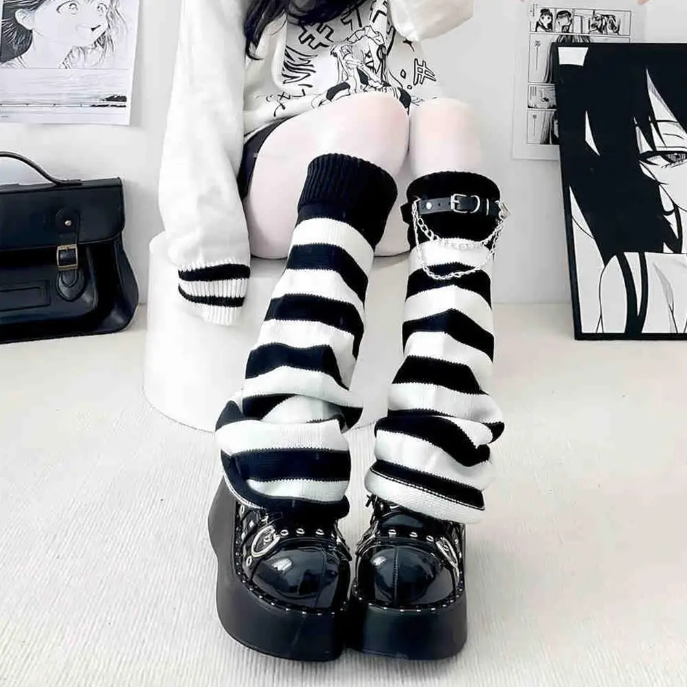 Sweet Spicy Winter Leg Warmers Knitted Arm Warmers Gothic Lolita Knit Long Socks Women Leg Warmer Stylish Stretchy Boots Cover