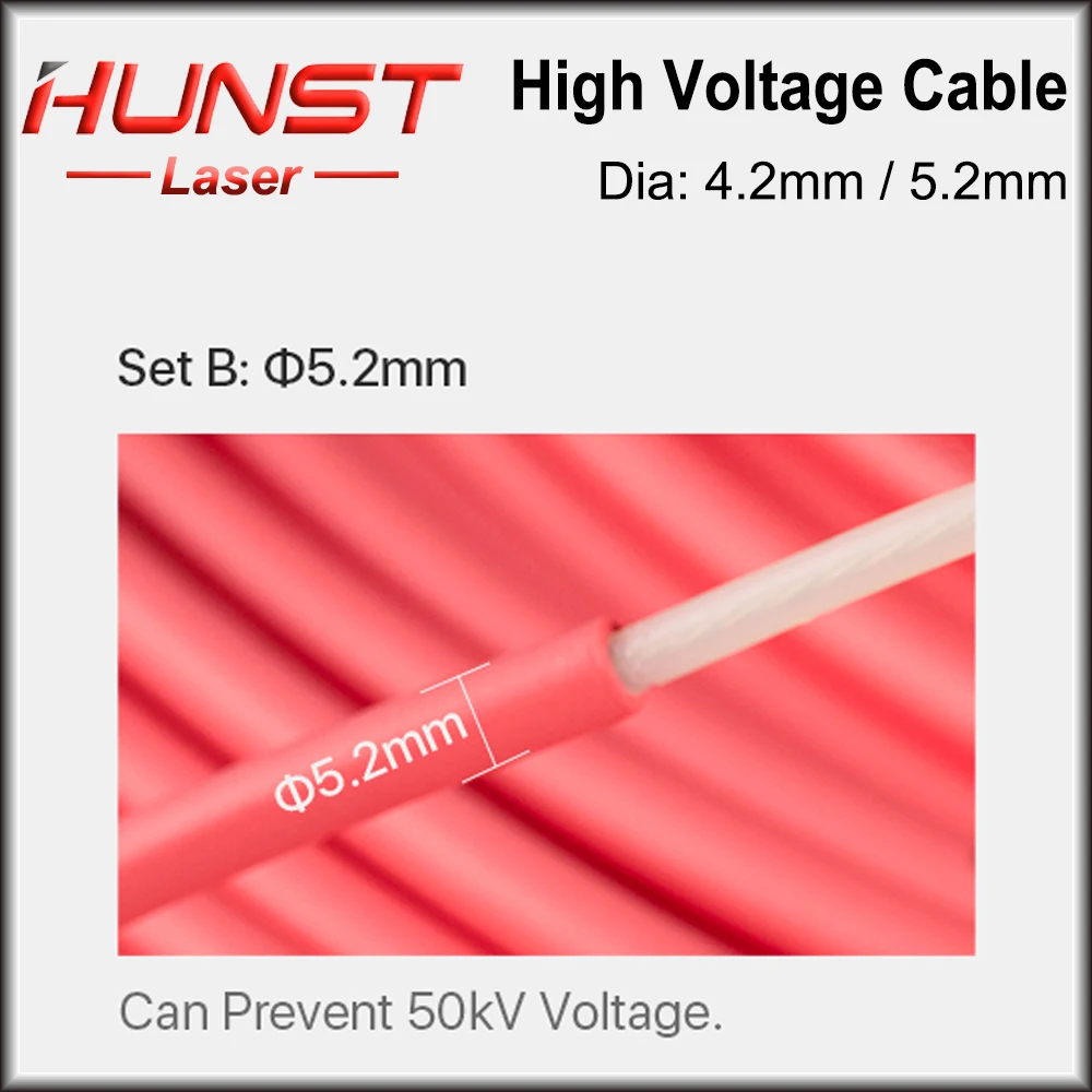 Imagem -03 - Hunst-cabo de Alta Tensão para Laser Co2 Fonte de Alimentação Tubo Laser Gravação e Máquina de Corte Metros