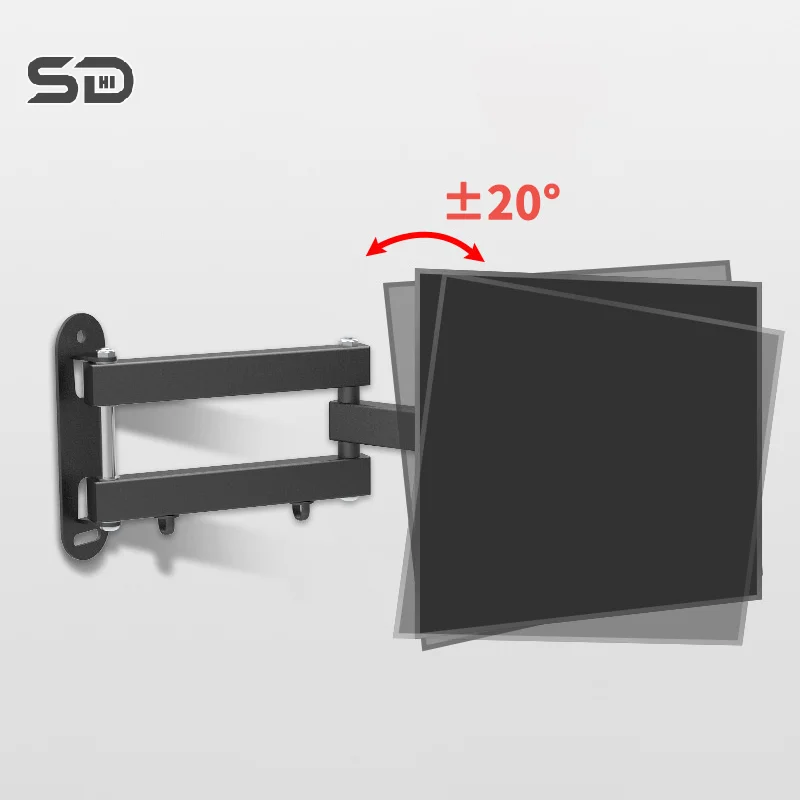 Soporte de montaje en pared de TV ajustable Universal soporte giratorio soportes de TV para pantalla plana de Monitor LED LCD de 14 pulgadas -32 pulgadas