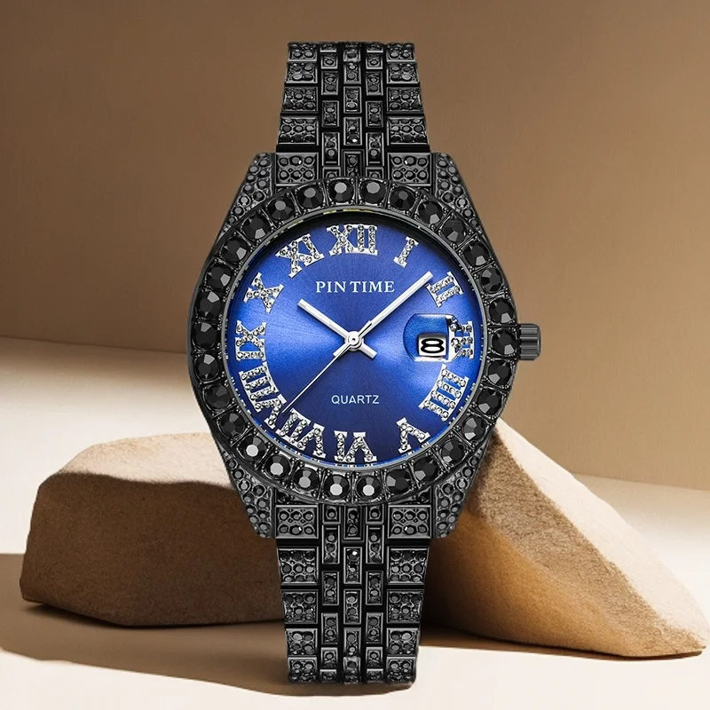 Classic Retro Watch For Women Men Fashion Rhinestone Band Quartz Wristwatch Ins Style Diamond Inlaid watch with Multiple Colors