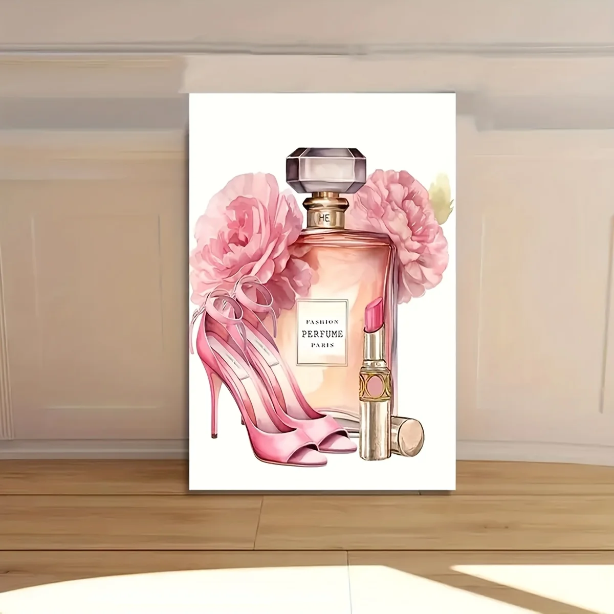 زوج واحد من تصميم الكعب العالي والعطور وأحمر الشفاه - مثالي لديكور غرفة النوم والحمام. هدية مثالية لعشاق الموضة #5