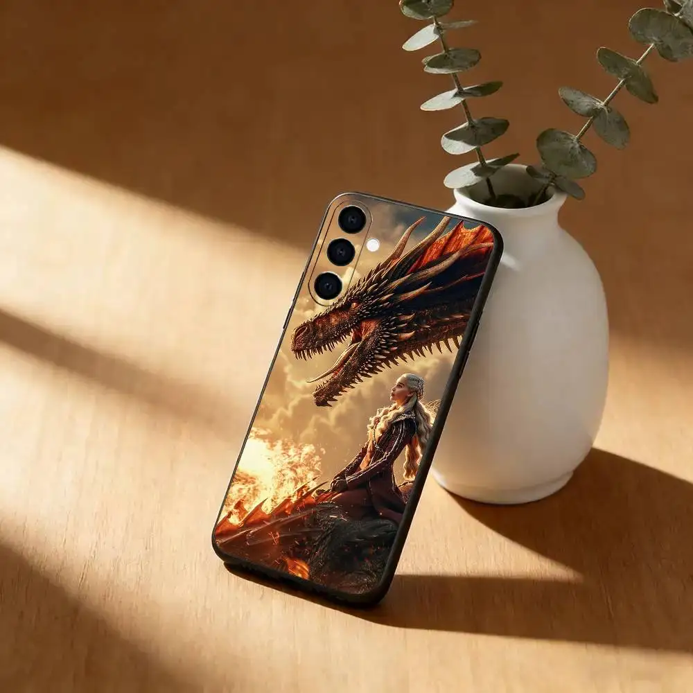 Mother of Dragons D-Daenerys  Phone Case For Samsung A72,A71,A72,A70,A53,A52,A51, Black Soft Cover TPU