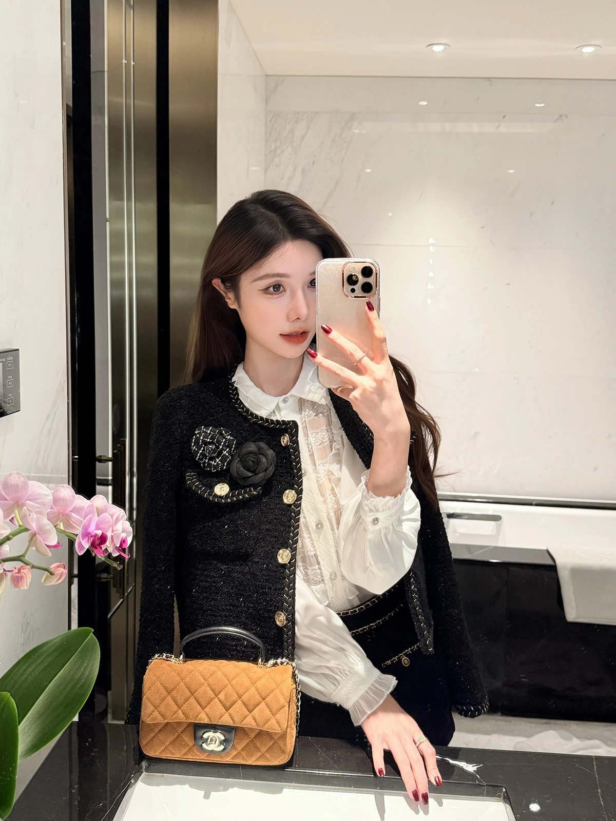 

Ele Stark Miss 2025 Autumn Winter New Sle Quilted Jaet Women's Faion Outerwear Du down Coat ort Length Warmth