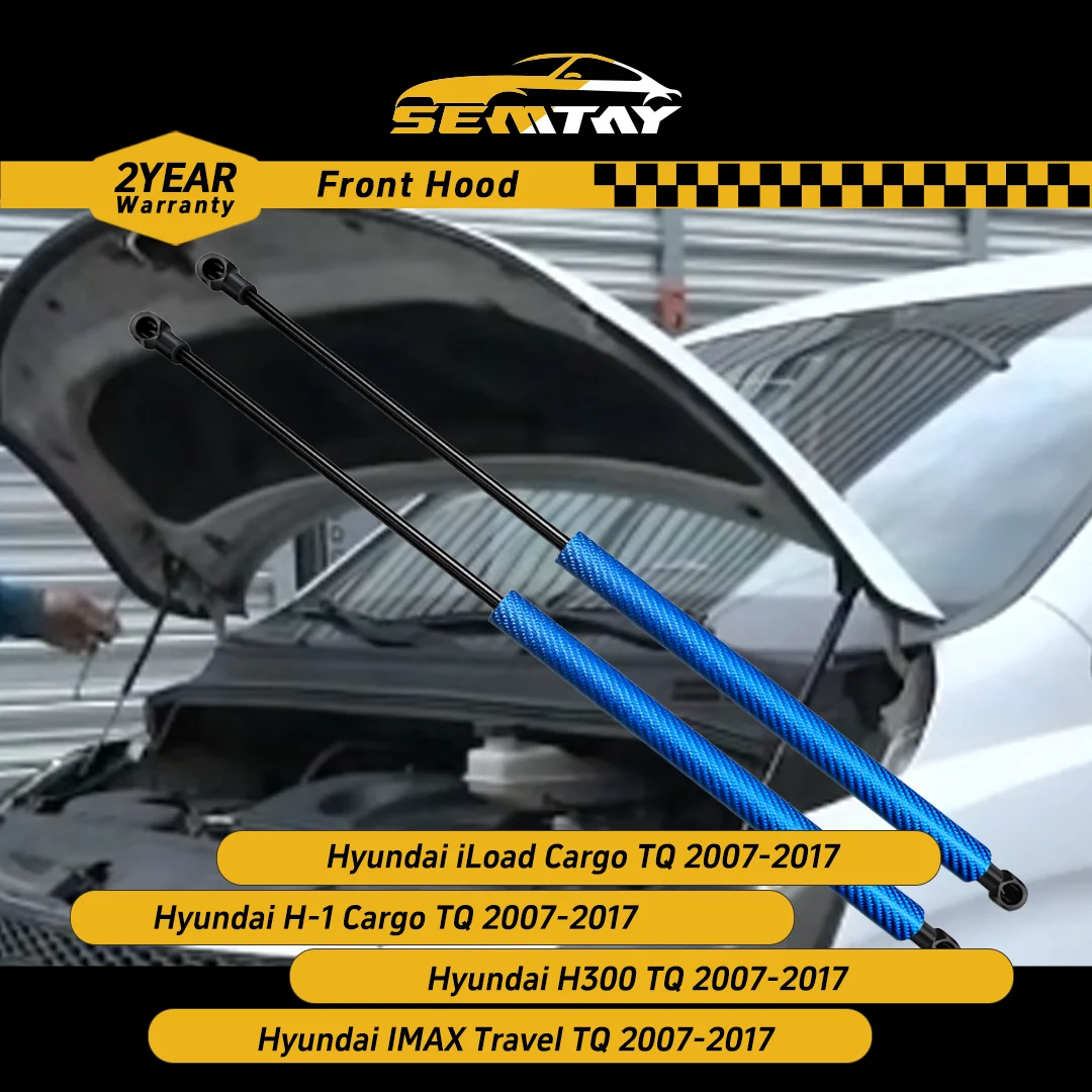 

SEMTAY Hood Lift Struts Compatible with iLoad Cargo /IMAX Travel /H-1 Cargo TQ 2007-2017 Hyundai Bonnet Gas Shock Dampers