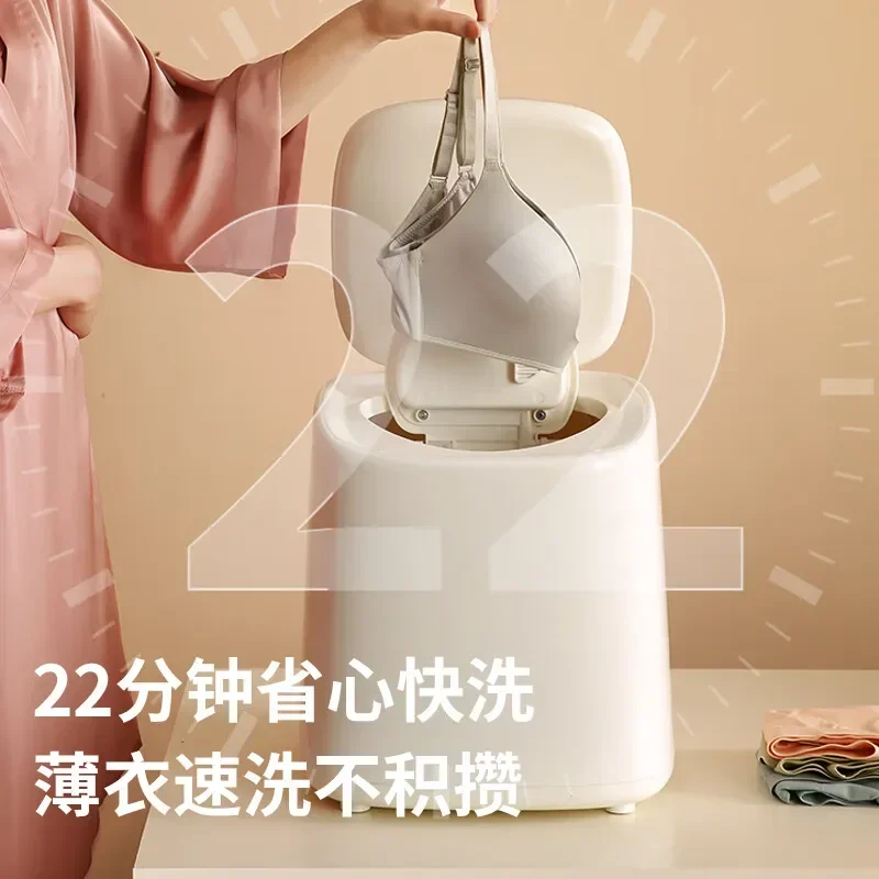 220V Chigo Ultrasonic Washing Machine, 2-in-1 Wash and Dry, High Temperature Cooking, Ideal for Underwear and Socks