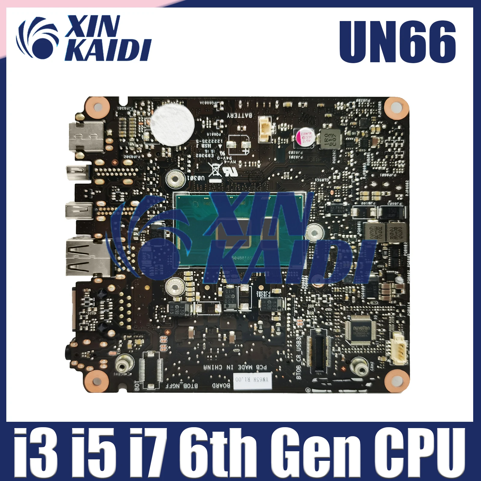 

UN66 Laptop Mainboard For ASUS Vivo Mini PC UN66 Mini HD Computer Motherboard With i3 i5 i7 6th Gen CPU