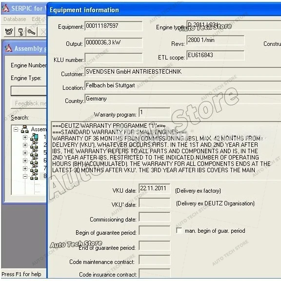 

for Deutz Serpic Spare Parts Catalog 2012 Electronic Catalog (EPC) Automobiles Car Repair Tool Diagnostic Tools Software