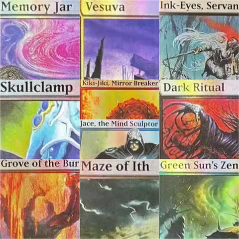 Foil Tinker /Memory Jar/Skullclamp/Maze of Ith Magical Proxy Cards Top Quality Proxy Gathering Board Playing Game Trading Cards