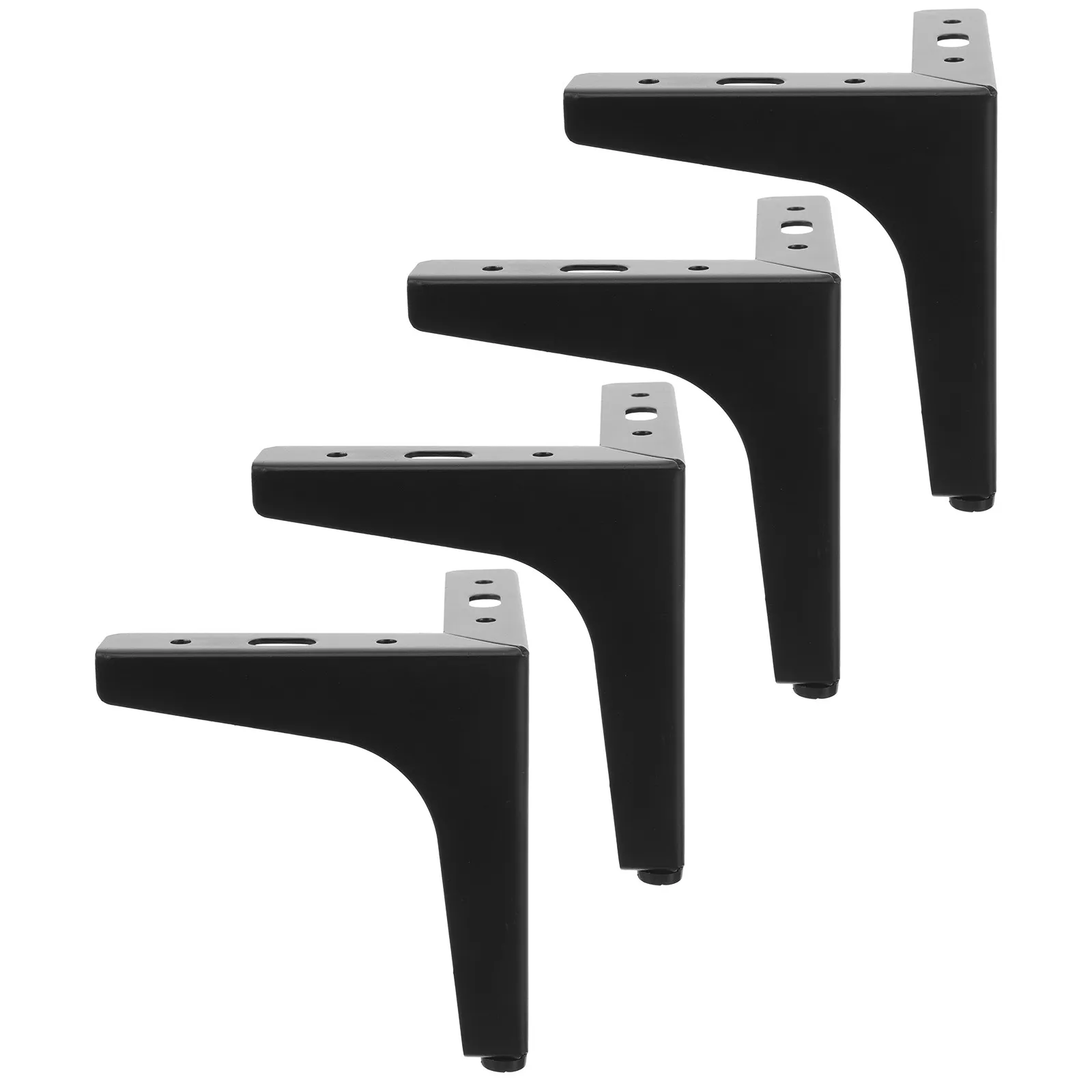 4-個の頑丈な金属製家具の足、ソファベッドキャビネットティーテーブルチェア用の鉄製三角形サポート脚、簡単に取り付けられる家具サポート