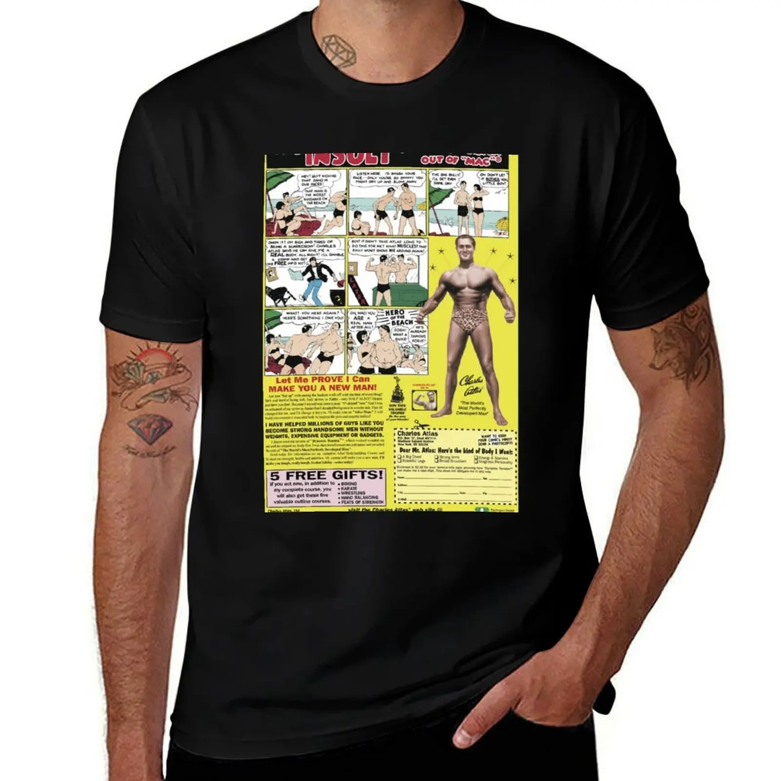 

Charles Atlas T-Shirt boys whites luxury designer plus sizes shirts graphic men t shirts high quality