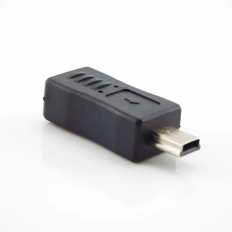 Przenośna wtyczka Micro USB żeńska na Mini USB męska wtyczka Jack Adapter Ładowarka Czarny Adapter Komputer PC Konwerter B3