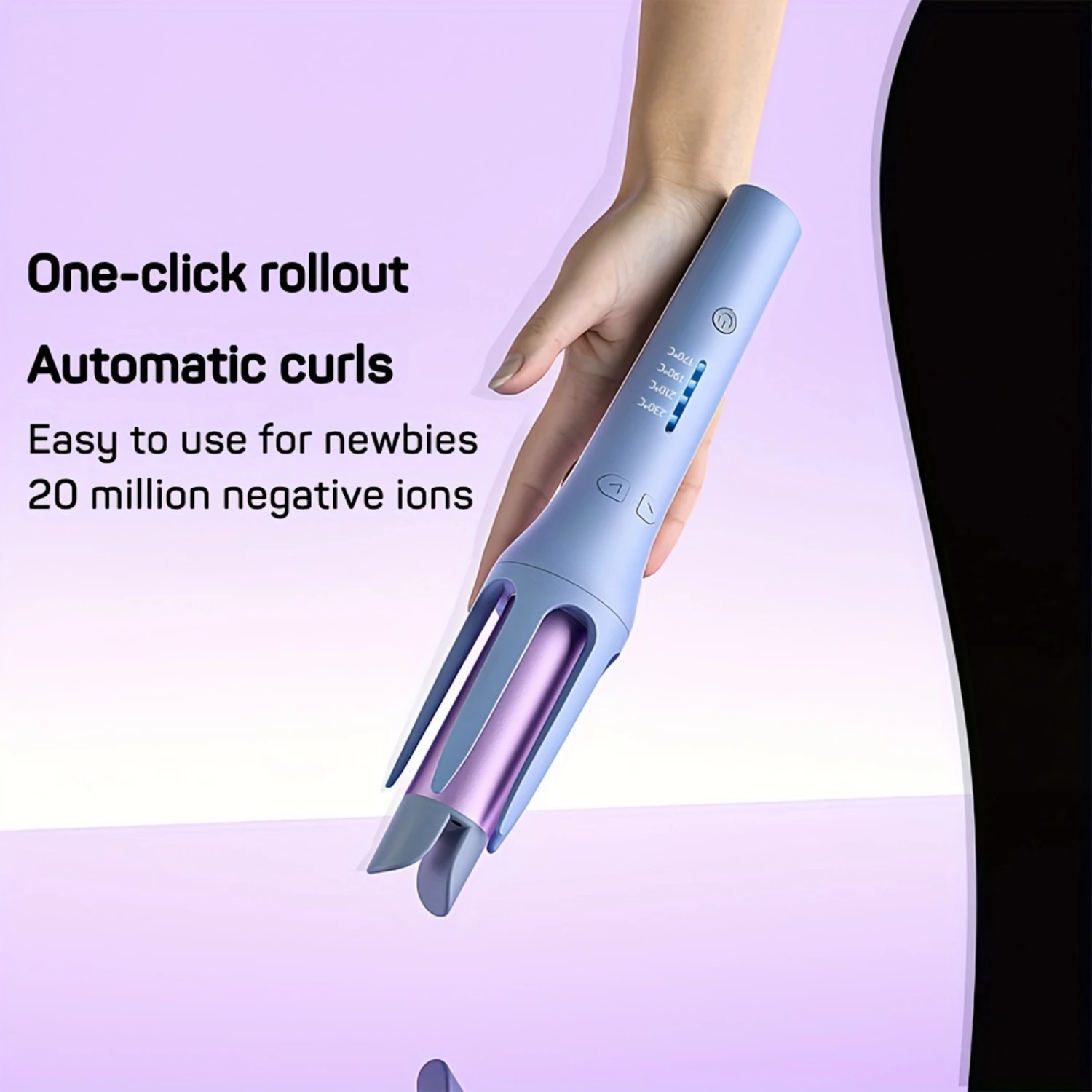 Automatic Rotating Hair Perm Machine - Create Large Curls & Waves Safely, No Damage