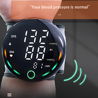 Wrist Blood Pressure Monitor Touch Screen LED Rechargeable Sphygmomanometer Russian / Spanish Portable Tonometer BP Monitor