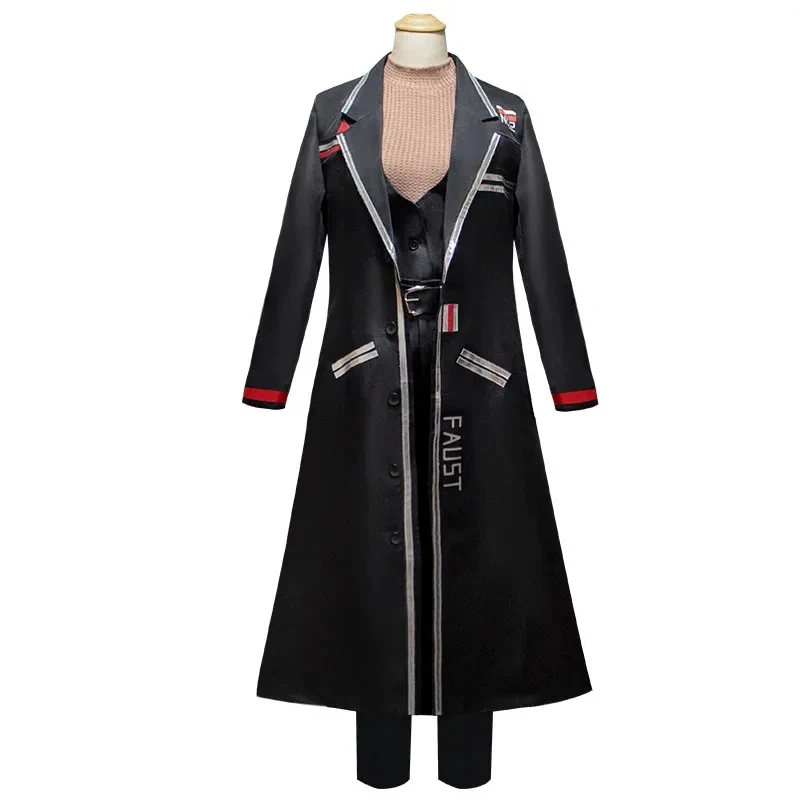 Lu Faust Costume Game Limbus Company Yi Sang Hong Cosplay Black Uniform Cloak Anime Role Play Halloween For Women Menc;6,r FD1;6 - view 2