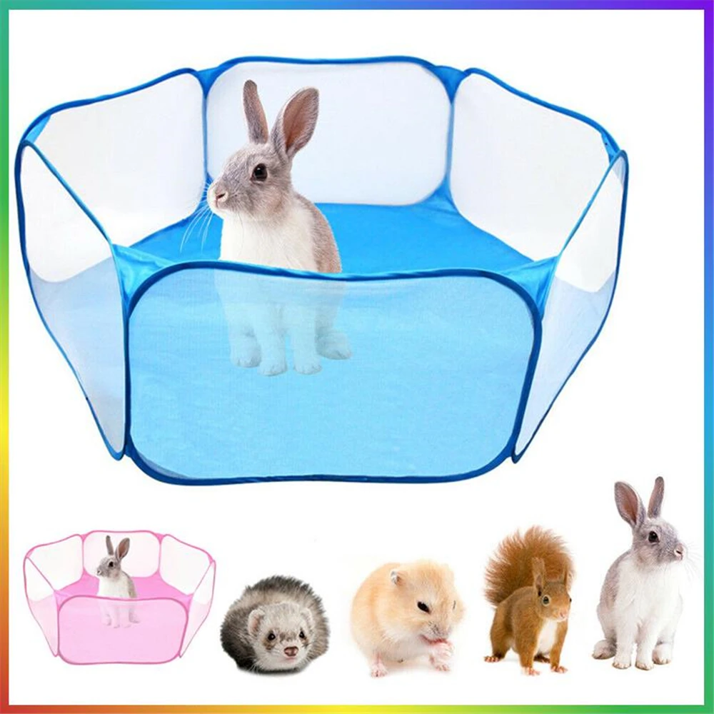 

Portable Folding Cat Tent Breathable Cat House Travel Pet Tent Transparent Dog Rabbit Cage Camping Pet Security Fence