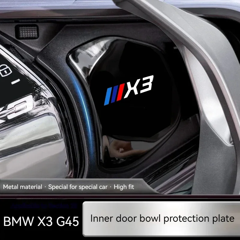 

4Pcs For BMW X3 G45 G48 2024-2025 Car Inner Door Bowl Stainless Steel Protection Cover StStyling Accessories