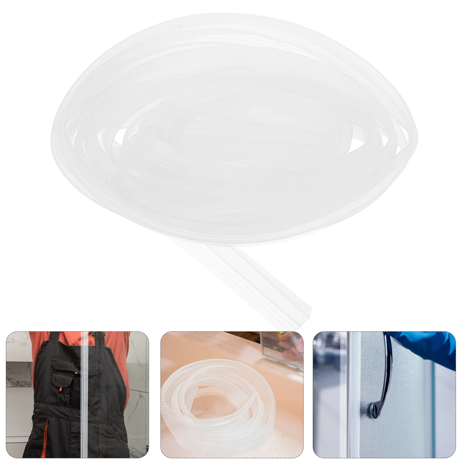 Tira de vedação de vidro silicone vedação da porta do chuveiro para fundo do banheiro à prova dwaterproof água clara flexível durável tira de vedação para sem moldura
