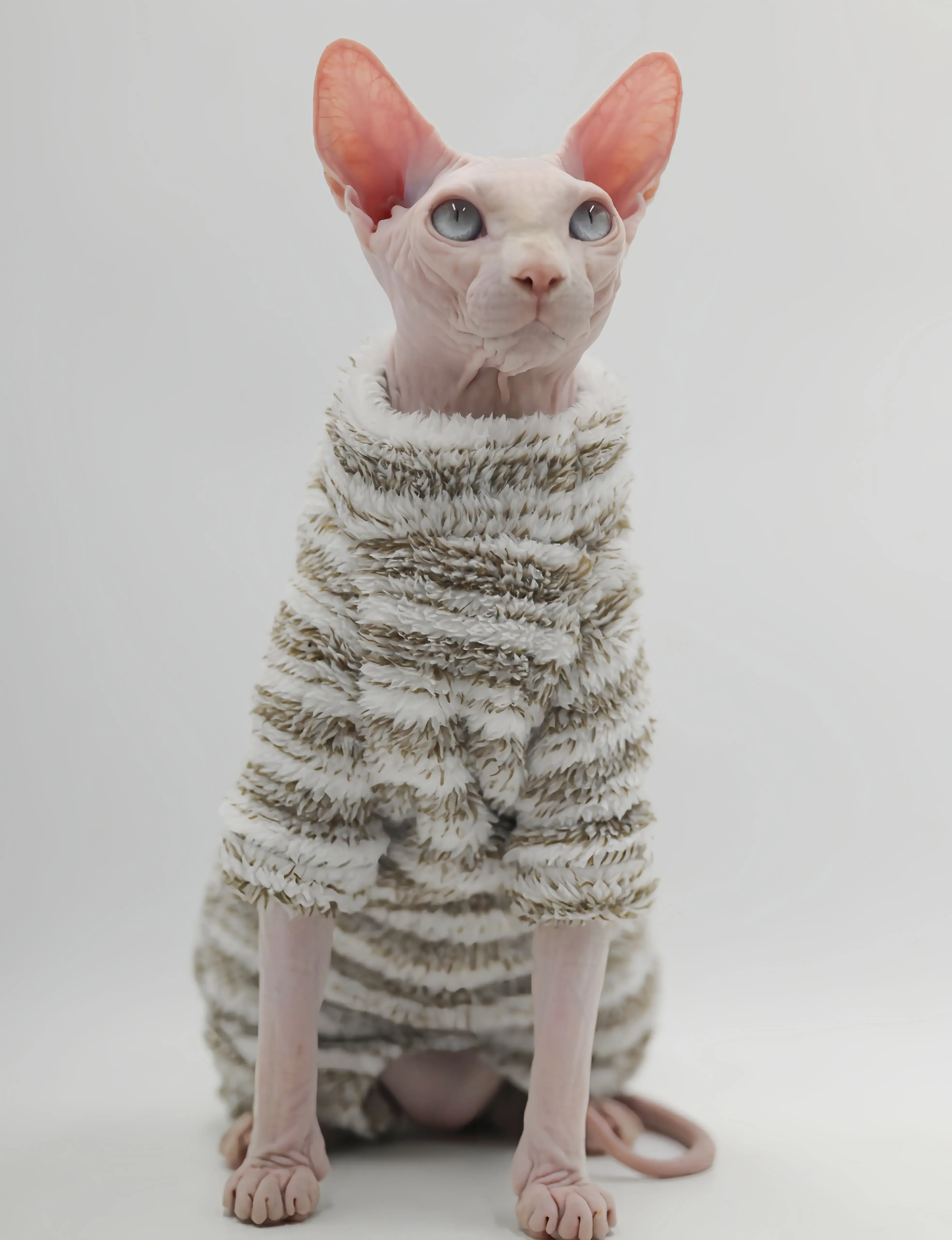 Hairless Cat Clothes Thick, Warm,Winter Four-Legs for Sphynx, Devon Rex, Cornish Rex, Abyssinian, and Small Kitten