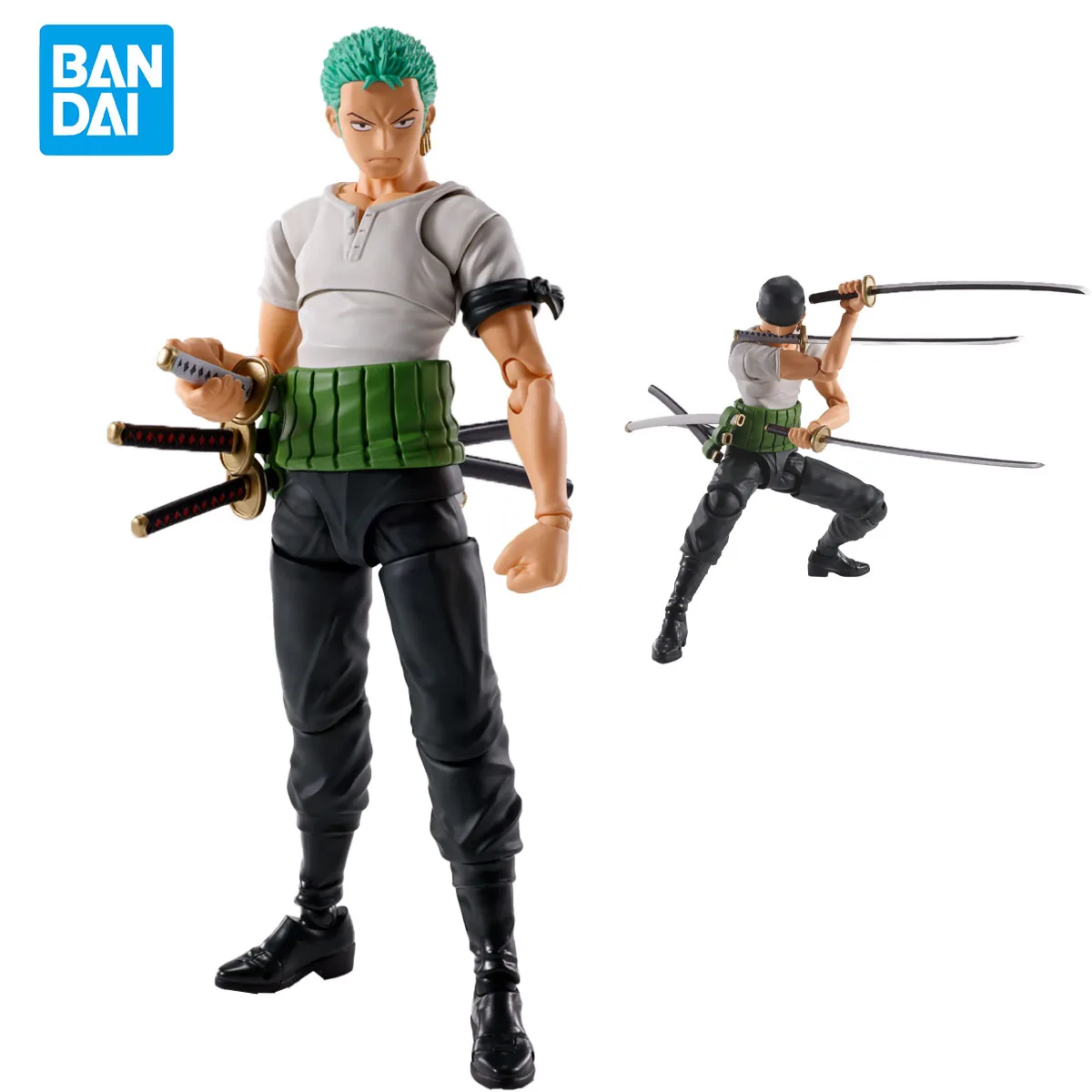 Original Bandai Spirits  S.H.Figuarts One Piece - Roronoa Zoro Romance Dawn Anime Figure Action Figure Model Decoration