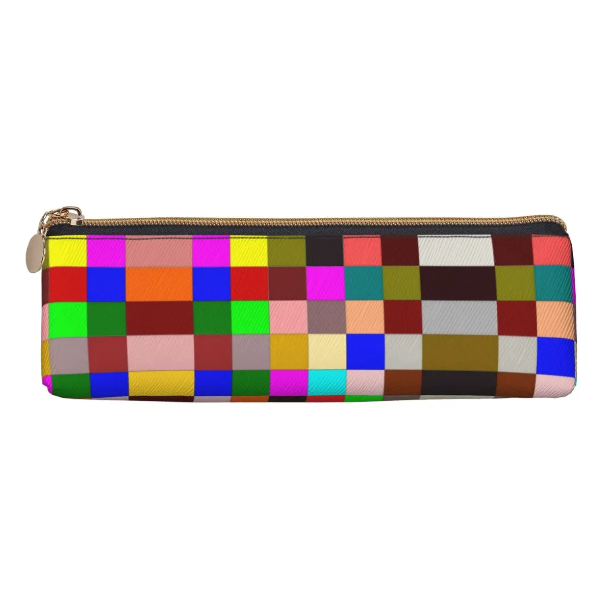 Rainbow Color Block Pencil Case Checkerboard Girls Boys Cute Pencil Box Design Back To School Pencil Cases Stationery Present