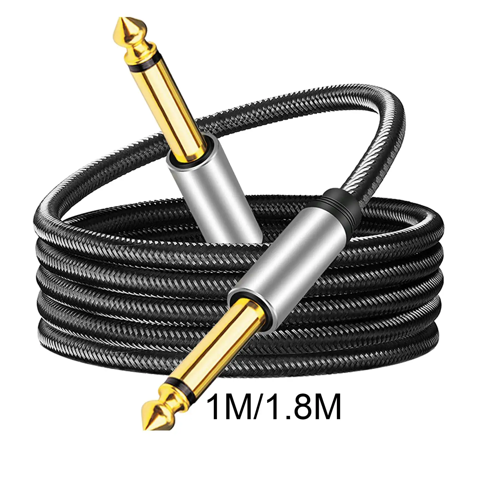 6.35mm Guitar Cable Instrument Cable jack Braided for Keyboard Bass