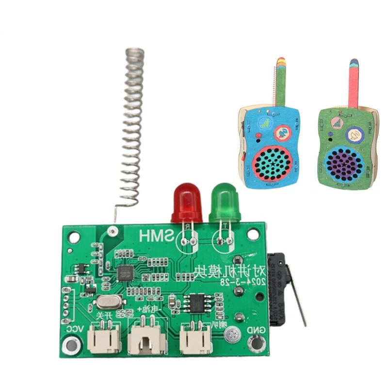 2PCS Modular Circuit Board for Walkie Talkie Toy STEM Learning Children Voice Communication Science Project Craft A2UB