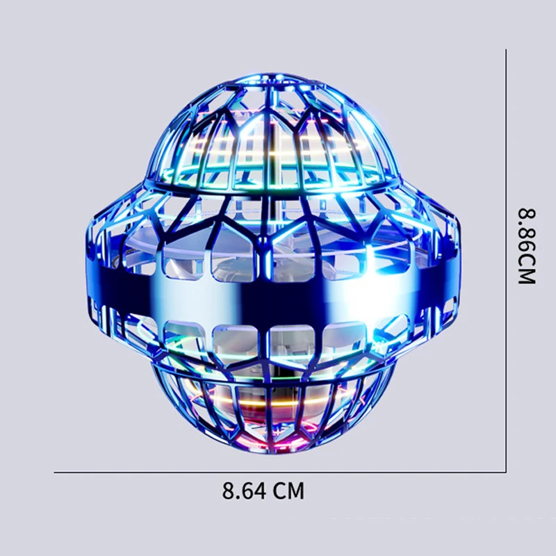 子供の飛行ロボット,LEDライト付きスポーツフライングスピナー,フライングボール,ギフト玩具
