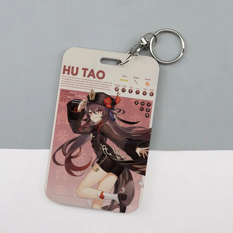 Figures Chains Game Student Card Holder Badge Business Credit Card Holders Bank Bus ID Cards Cover Case Women Men Keychain