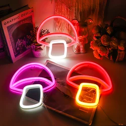 LED Neon Mushroom USB or Battery Powered Neon Signs Night Light 3D Wall Art & Game Room Bedroom Living Room Decor Lamp Signs