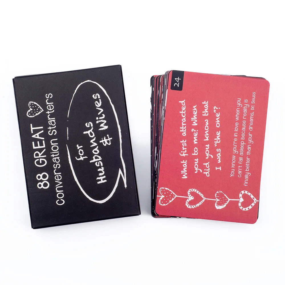 Jeu de société coule pour mari, femme et adulte, ouverture, remadministrateur, augmentation de l'intimité, grande conversation, démarrage, 88
