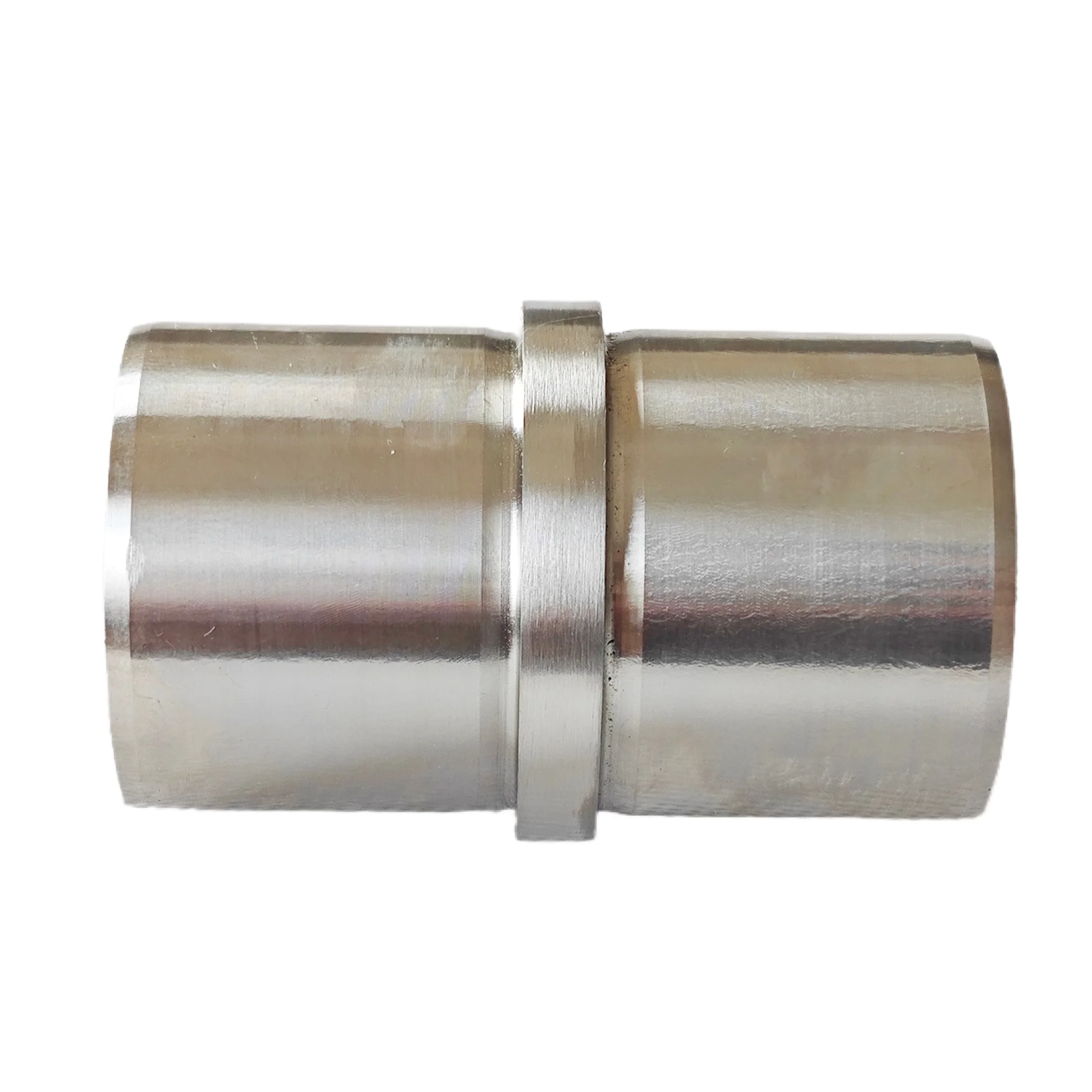 304 Stainless Steel Satin Polished In-line Tube Connector 180 Degree Handrail Connector for Diameter 42.4mm Thickness 2mm Tube