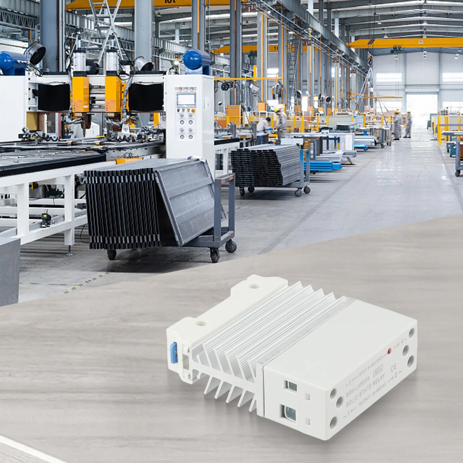 

Для автоматического оборудования 60A DC Control Реле переменного тока Хорошая электромагнитная совместимость Интегрированное рассеивание тепла
