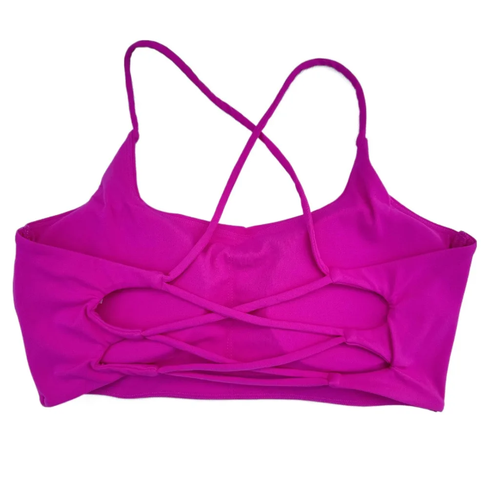 مريحة سلس اليوغا الرسن الملابس الداخلية عبر الأشرطة اللاسلكية السيدات الرياضة الصدرية الملابس الداخلية للصدمات الصالة الرياضية مبطن حمالات الصدر اللياقة البدنية #1