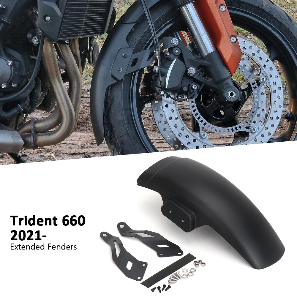 

For Trident660 Trident 660 trident TRIDENT 660 2021-2024 New Motorcycle Accessories Front Mudguard Fender Extender Extension Kit