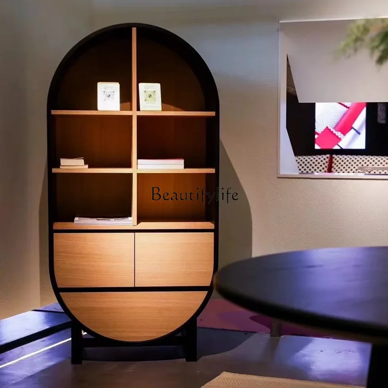 

Nordic Storage Display Cabinet Small Apartment Italian Style Bookshelf