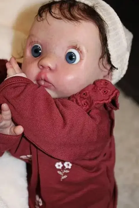 

DLS Индивидуальная ограниченная поставка 16-дюймовая кукла Reborn Baby Peeka с укорененными волосами, уже готовая кукла с различным платьем