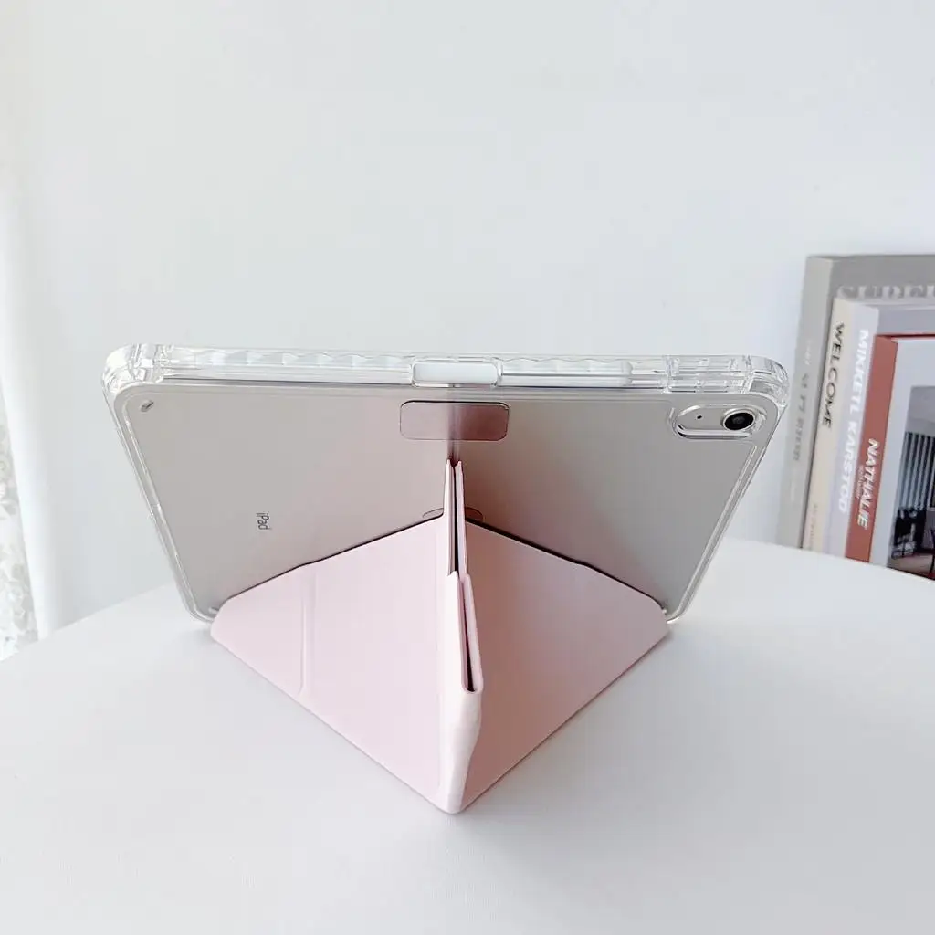 Foldable Acrylic Transparent Hard Case for Huawei MatePad 11.5S 11.5 2025 Air 12X SE 11 inch with Pencil Holder
