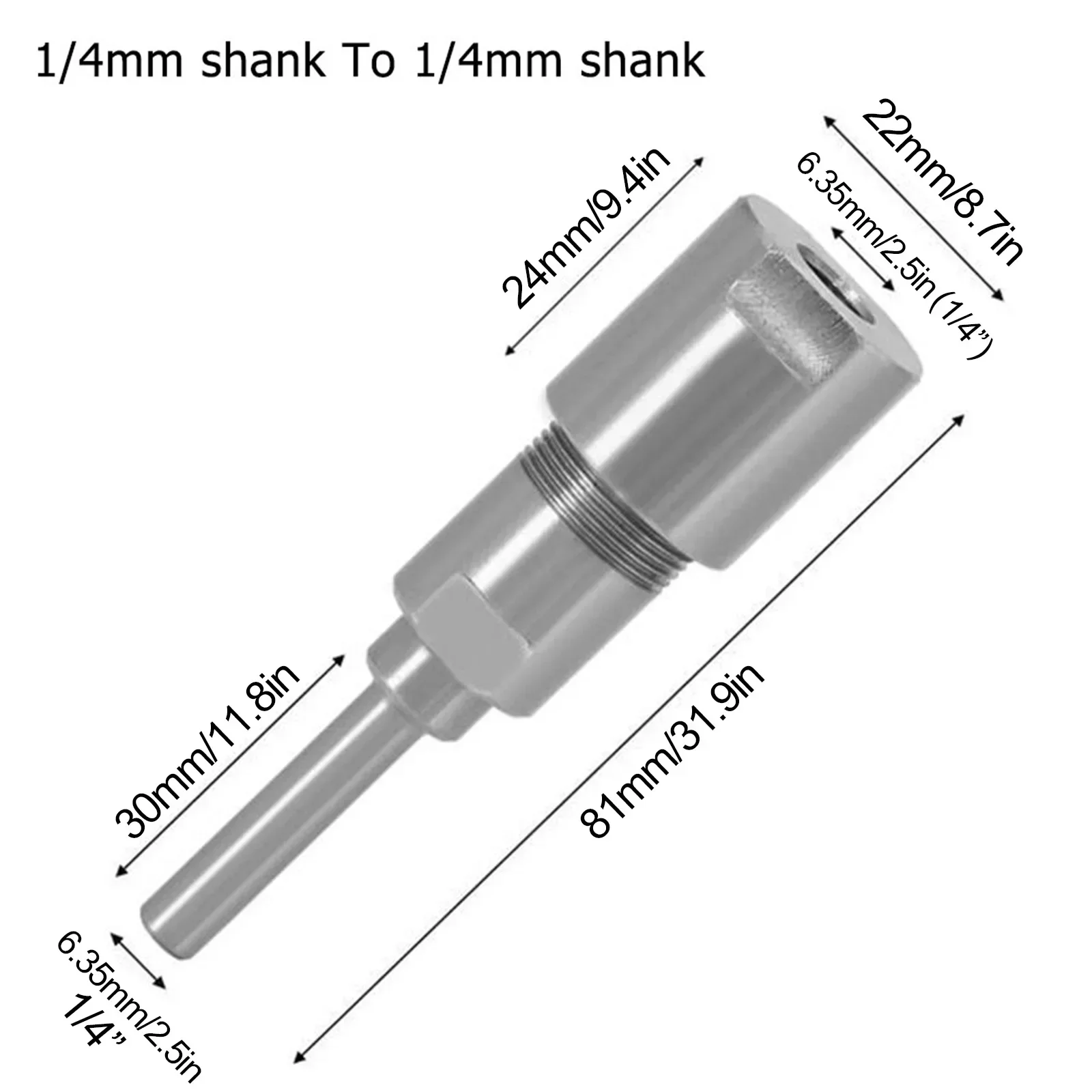 Imagem -03 - Router Bit Adaptador Haste de Extensão Fresas Máquina de Gravura Máquina de Corte Ferramentas Elétricas Alça Extensor Acessórios 1pc