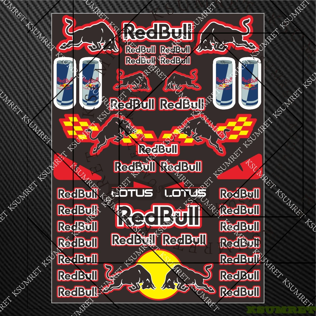 

Christmas Red Bull Sticker Motorcycle Helmet Logo Stickers Decals