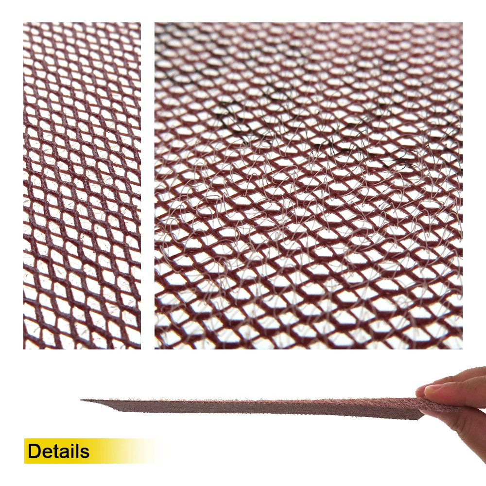 5 Stück 70x198mm Netz-Schleifpapier Schleifscheiben Anti-Blockier-Klett-Schleifpapier Schleifmittel 80-320 Körnung Auto-Schleifpapier – Detail 2