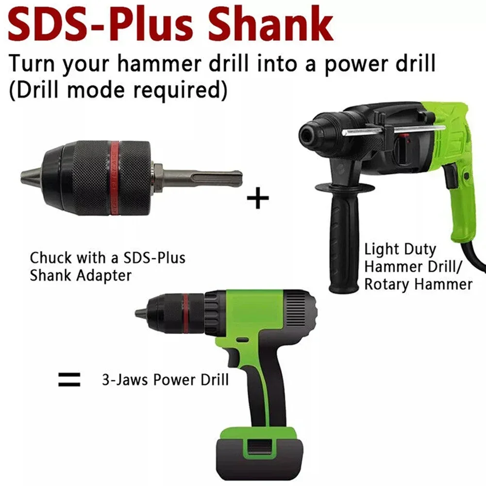 Keyless Drill Chuck Securely Hold Drill Bits with High Clamping Force Finger Keyless Chuck Holder and Internal Thread Adapter