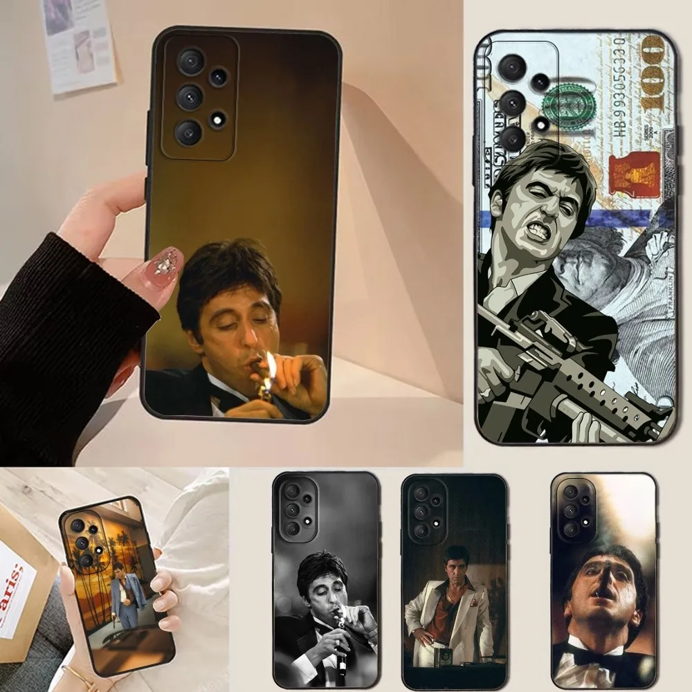 

Scarfaces Tony M-Montana Phone Case For Samsung Galaxy A13,A21s,A22,A31,A32,A52,A53,A71,A80,Soft Black Shell