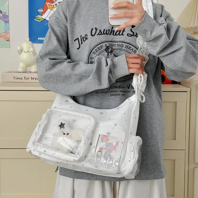 2026 New Pain Package Small Design Japanese Style Large Capacity Single Shoulder High-End Feelings Slant Cross Bags Barley Grain