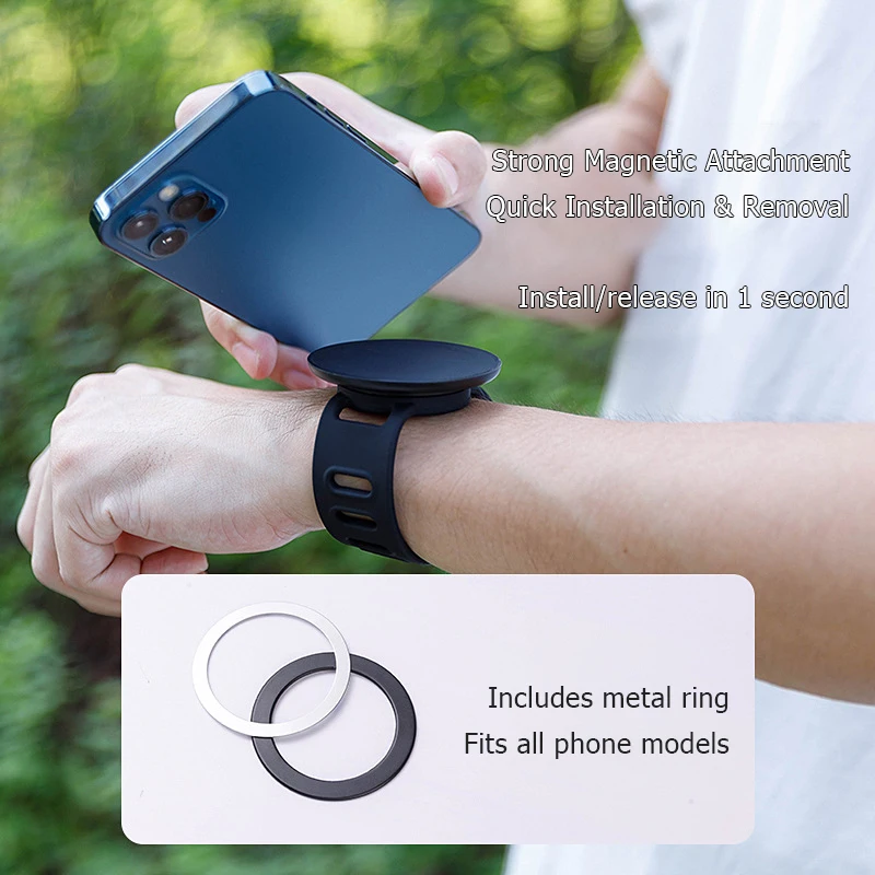 Magsafe Magnetic Mount - Outdoor Cycling Wrist Strap, Portable Lazy Arm Bracket For Fitness Magnetic Phone Holder